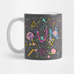 80's Memphis style illustration design Mug